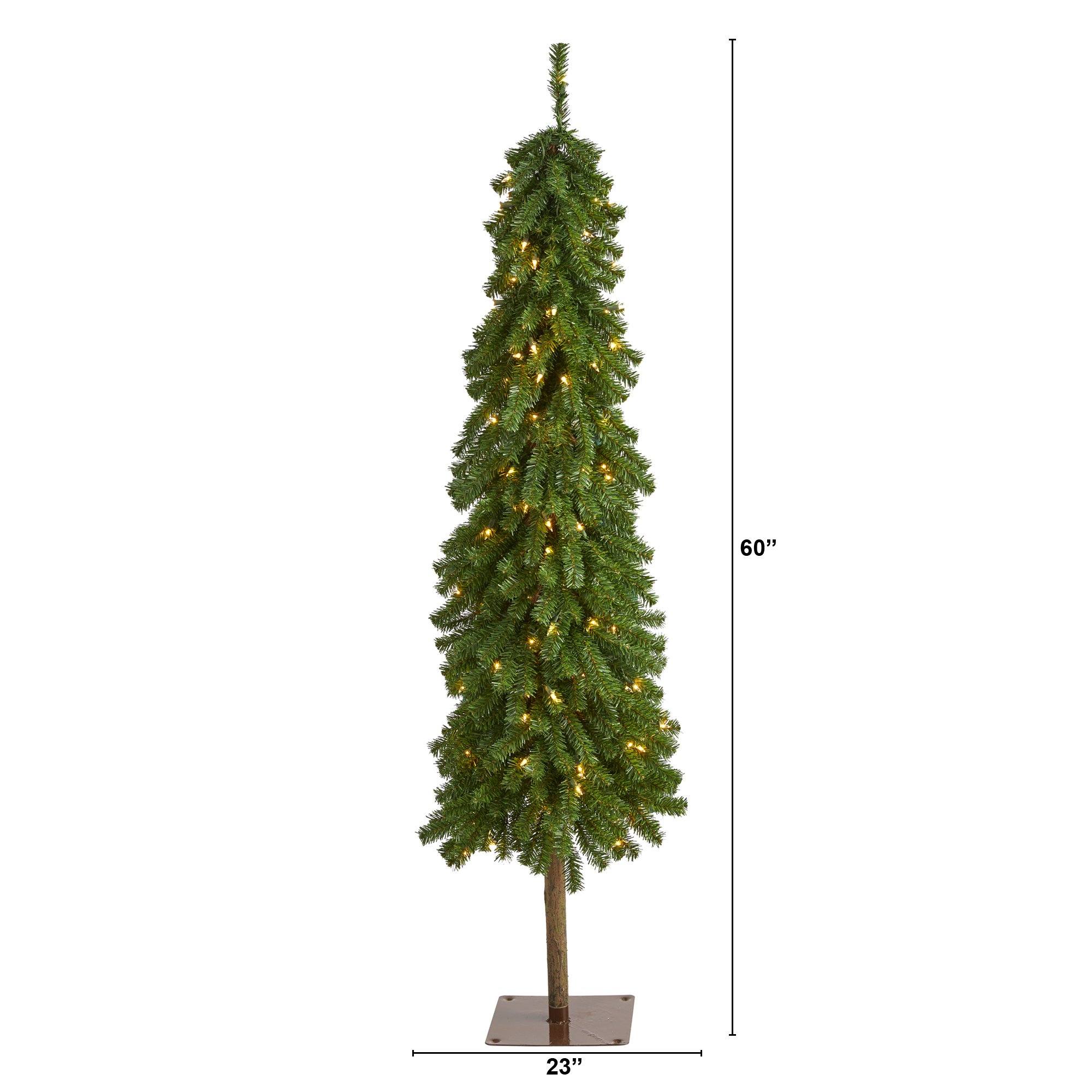 5' Alpine Artificial Christmas Tree with 150 Lights and 405 Bendable Branches