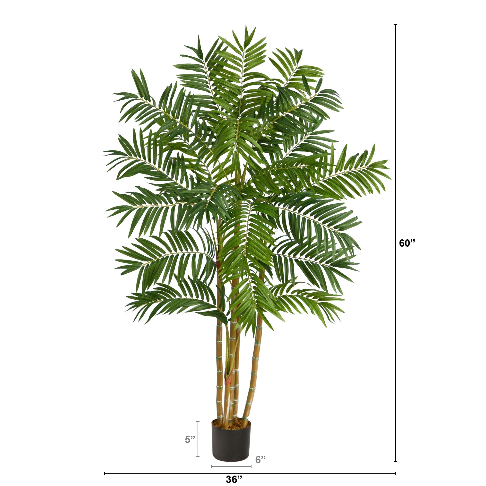5’ Artificial Areca Palm Tree