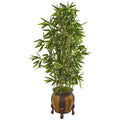 5’ Bamboo Artificial Tree in Decorative Planter (Real Touch)