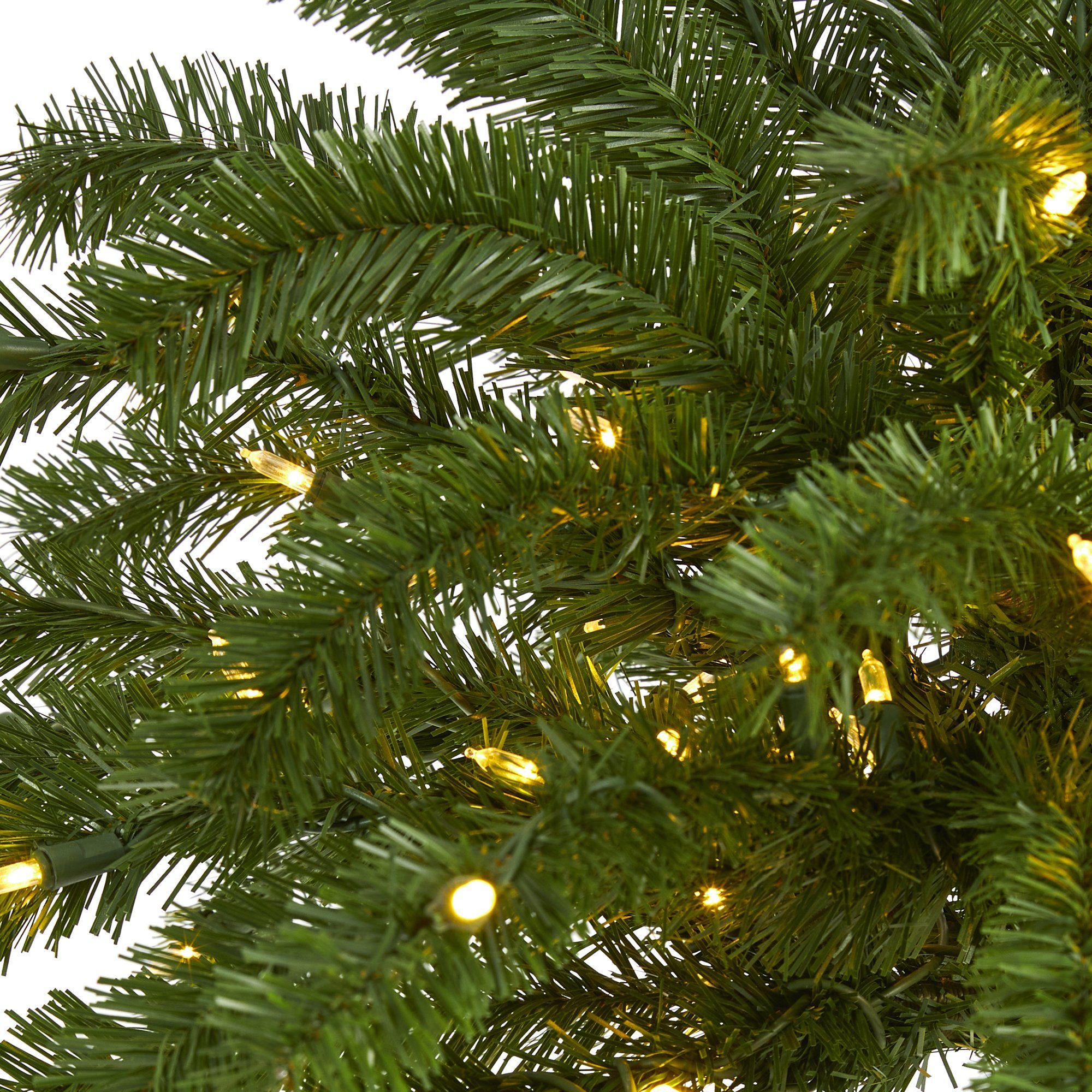 5’ Christmas Palm Artificial Tree with 150 Warm White LED Lights