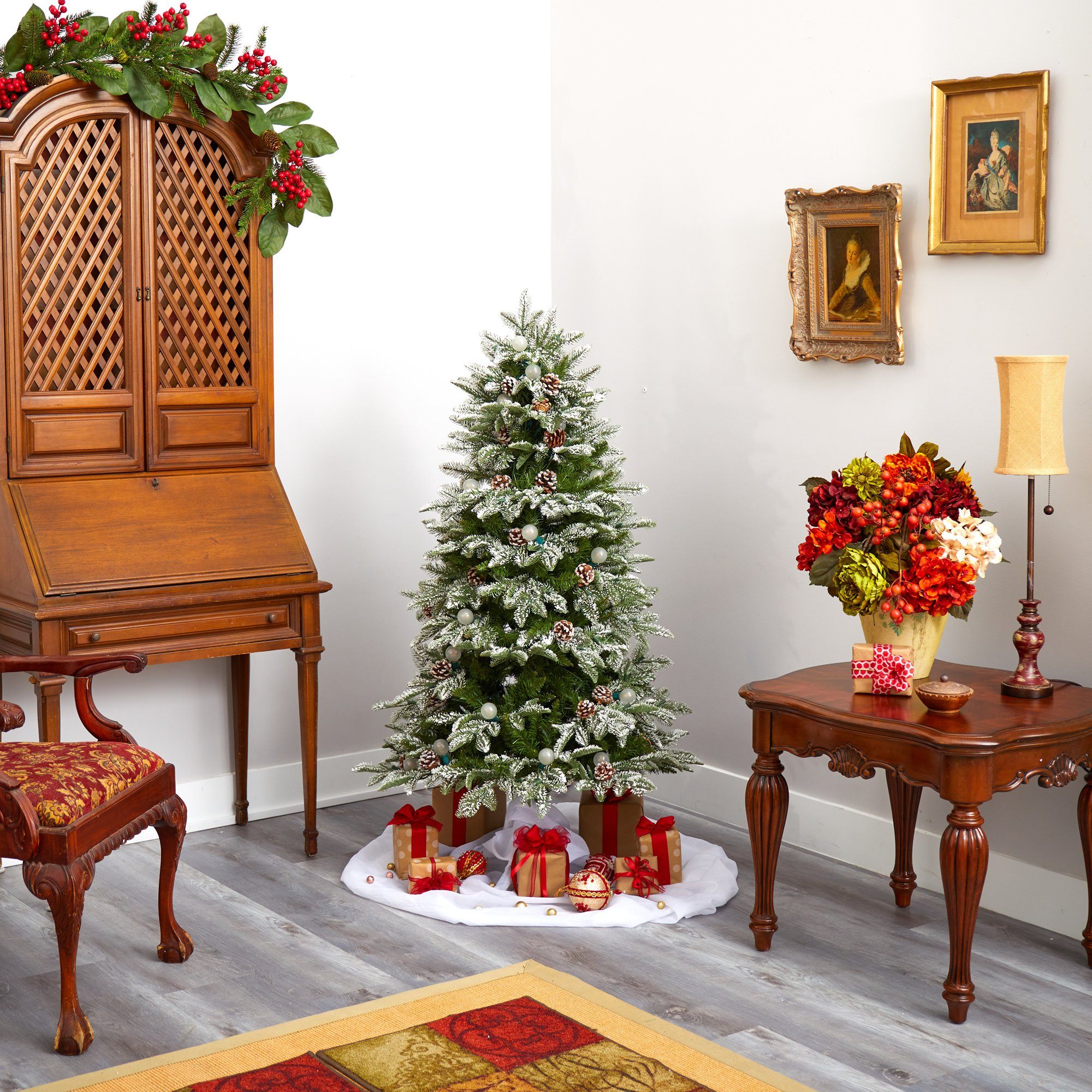 5' Flocked Whistler Mountain Fir Artificial Christmas Tree