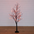 5’ Pre-Lit Halloween Deluxe Black Twig Artificial Tree with 102 Orange & Purple LED Lights