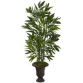 50” Bamboo Palm Artificial Tree in Charcoal Urn
