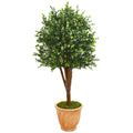 52” Eucalyptus Artificial Tree in Terra-Cotta Planter (Indoor/Outdoor)