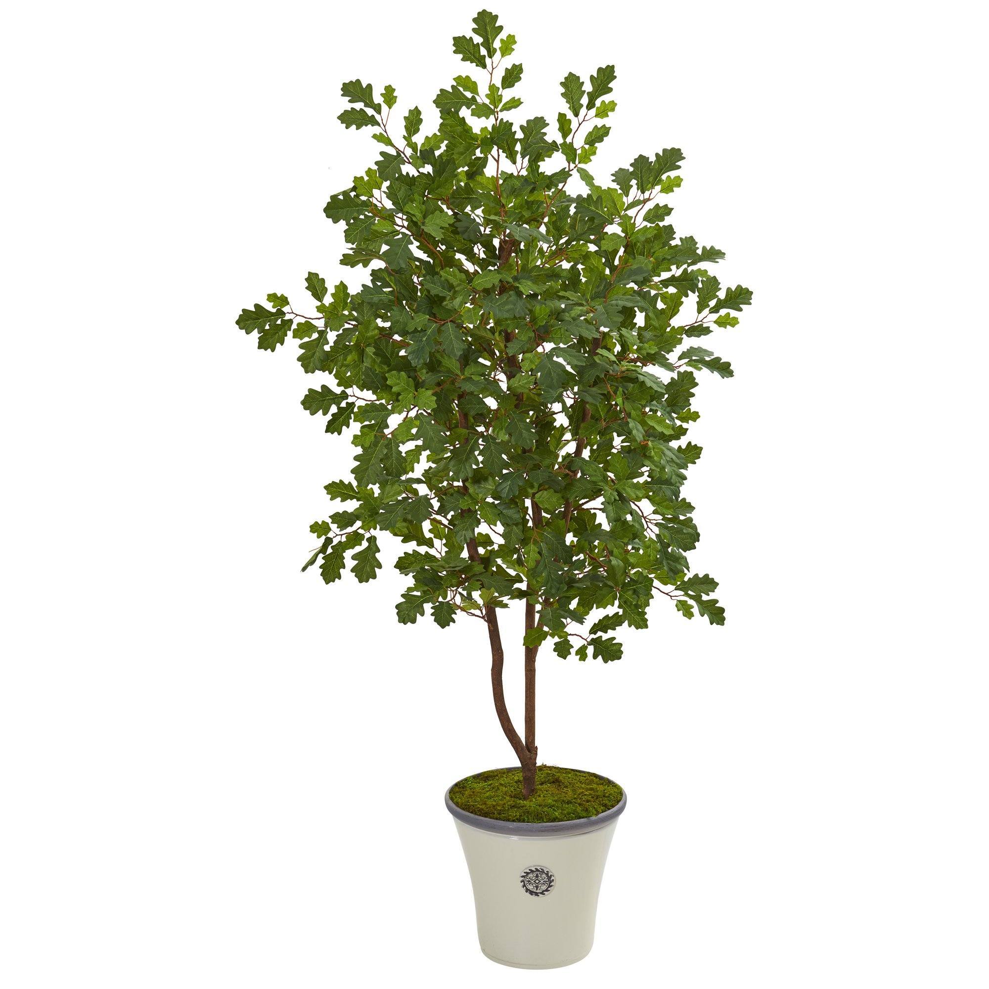 53” Oak Artificial Tree in Decorative Planter