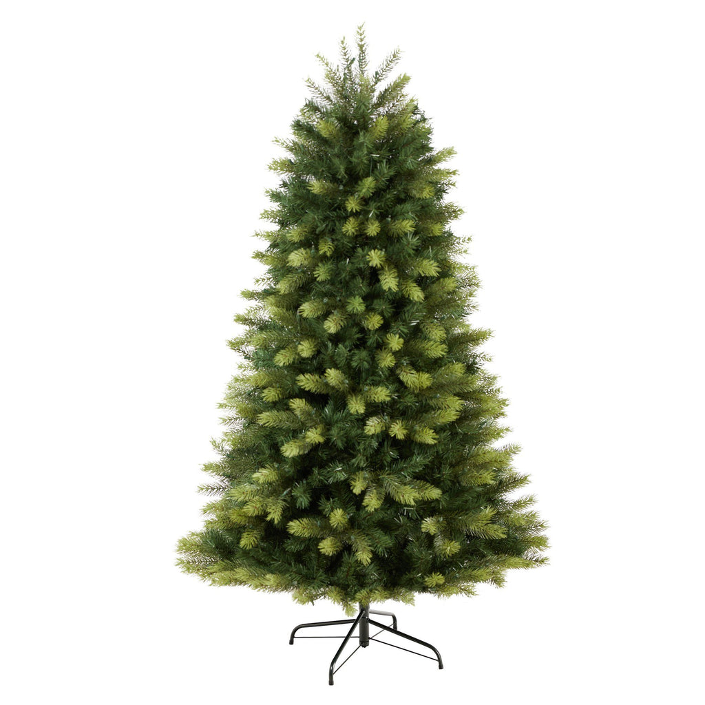 6' Aspen Mountain Fir Christmas Tree with 350 Clear LED Lights and 1110 Bendable Branches