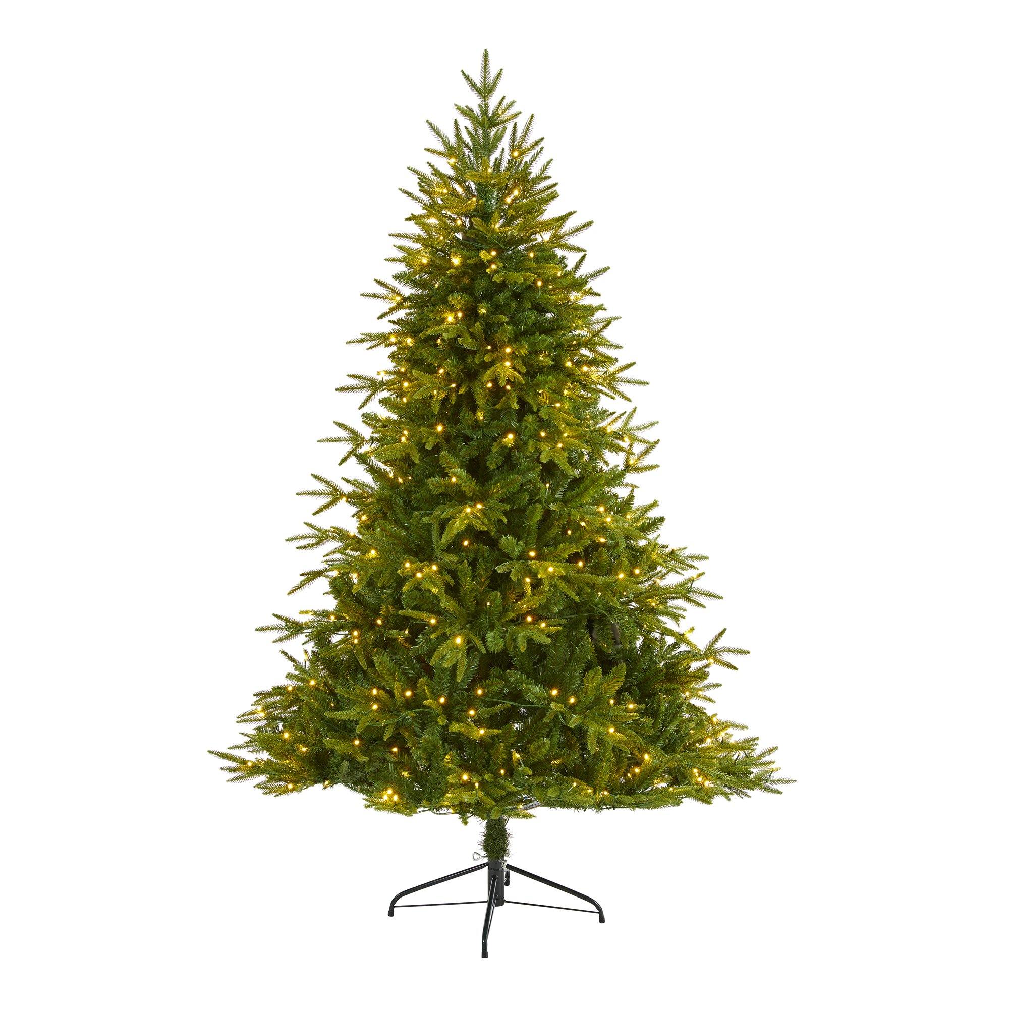 6’ Colorado Mountain Fir “Natural Look” Artificial Christmas Tree with 350 Clear LED Lights and 1704 Bendable Banches