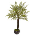 6’ Fern Artificial Plant in Decorative Bowl Planter