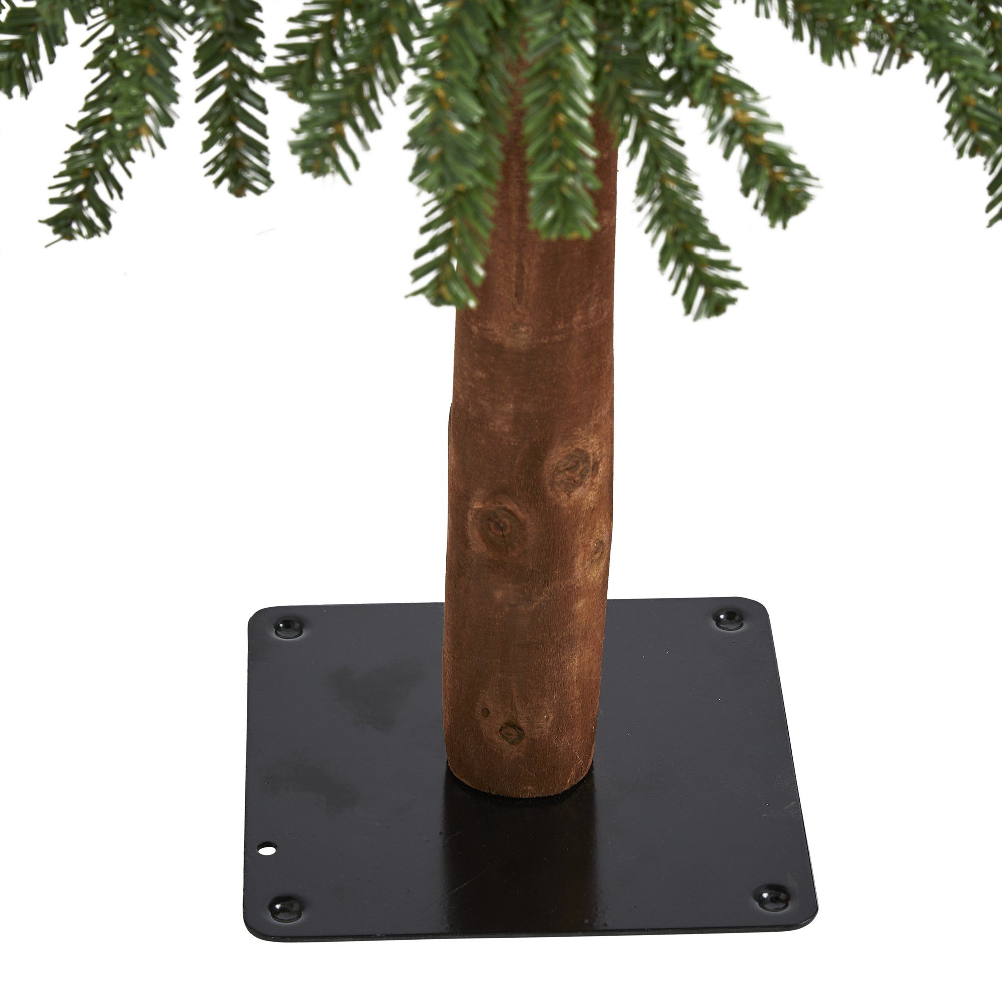 6’ Grand Alpine Artificial Christmas Tree with 601 Bendable Branches on Natural Trunk