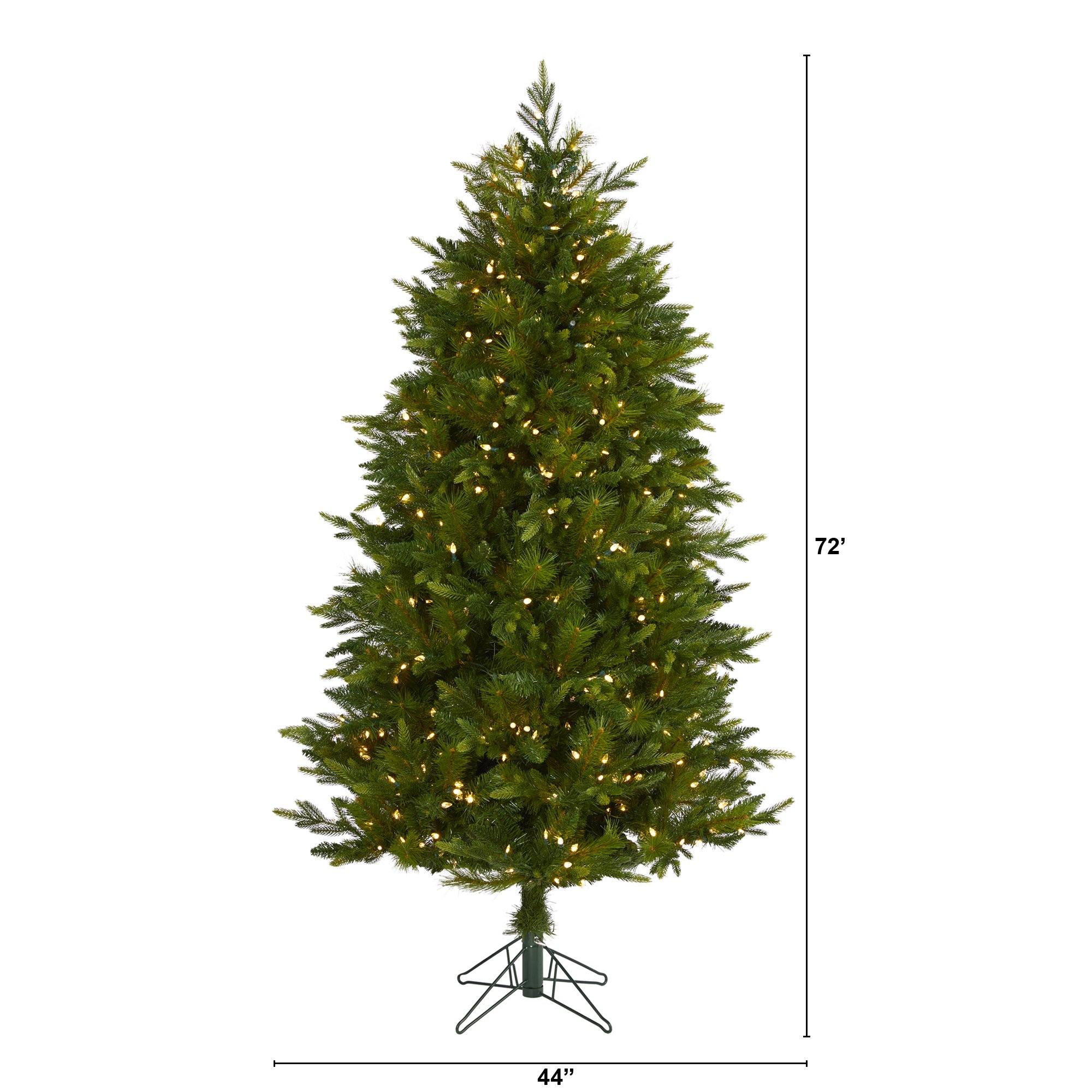 6' Hartford Fir Artificial Christmas Tree with 250 Warm (Multifunction) LED Lights with Instant Connect Technology and 711 Bendable Branches