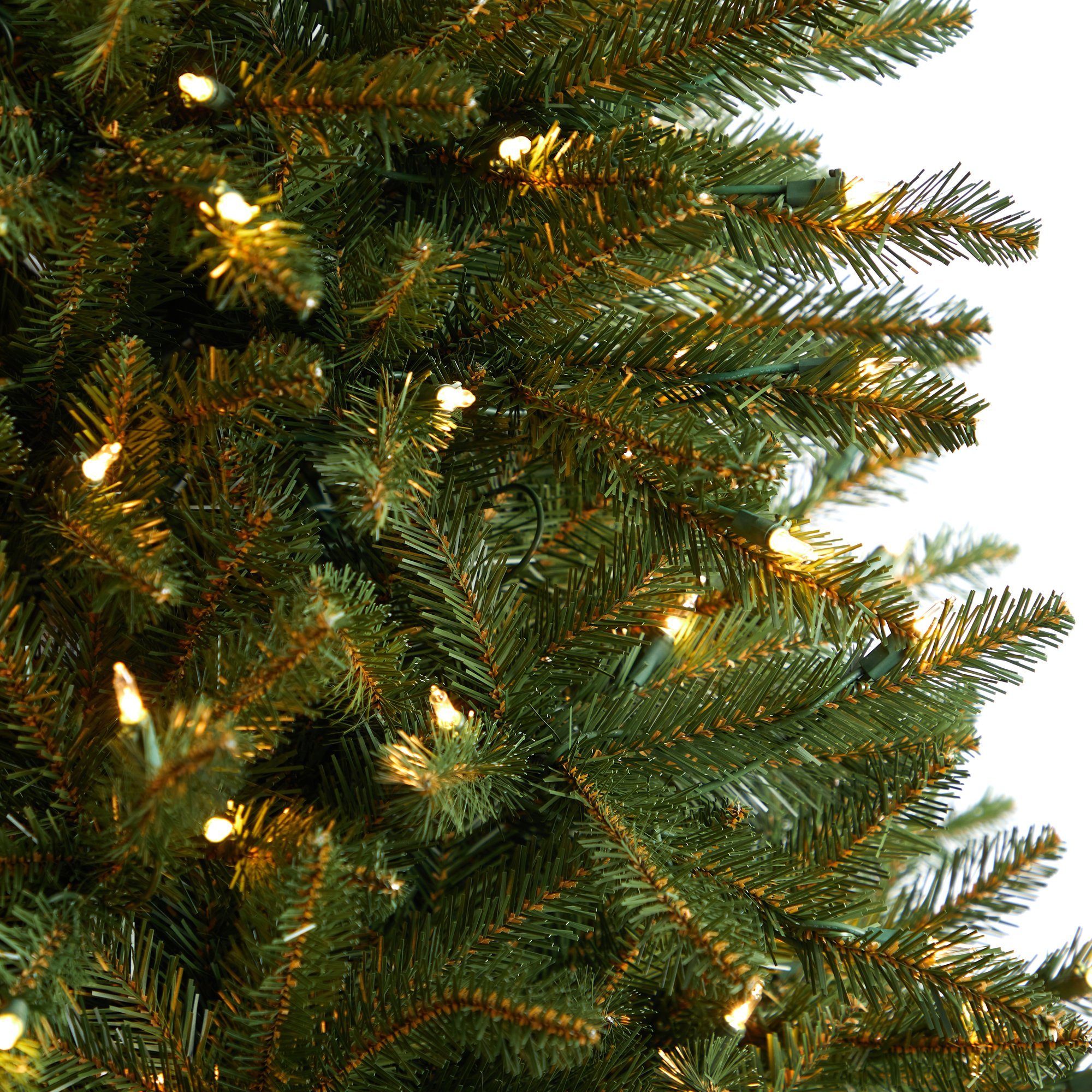 6' Norwegian Mountain Fir Christmas Tree with 1448 Bendable Branches and 400 Clear LED Lights