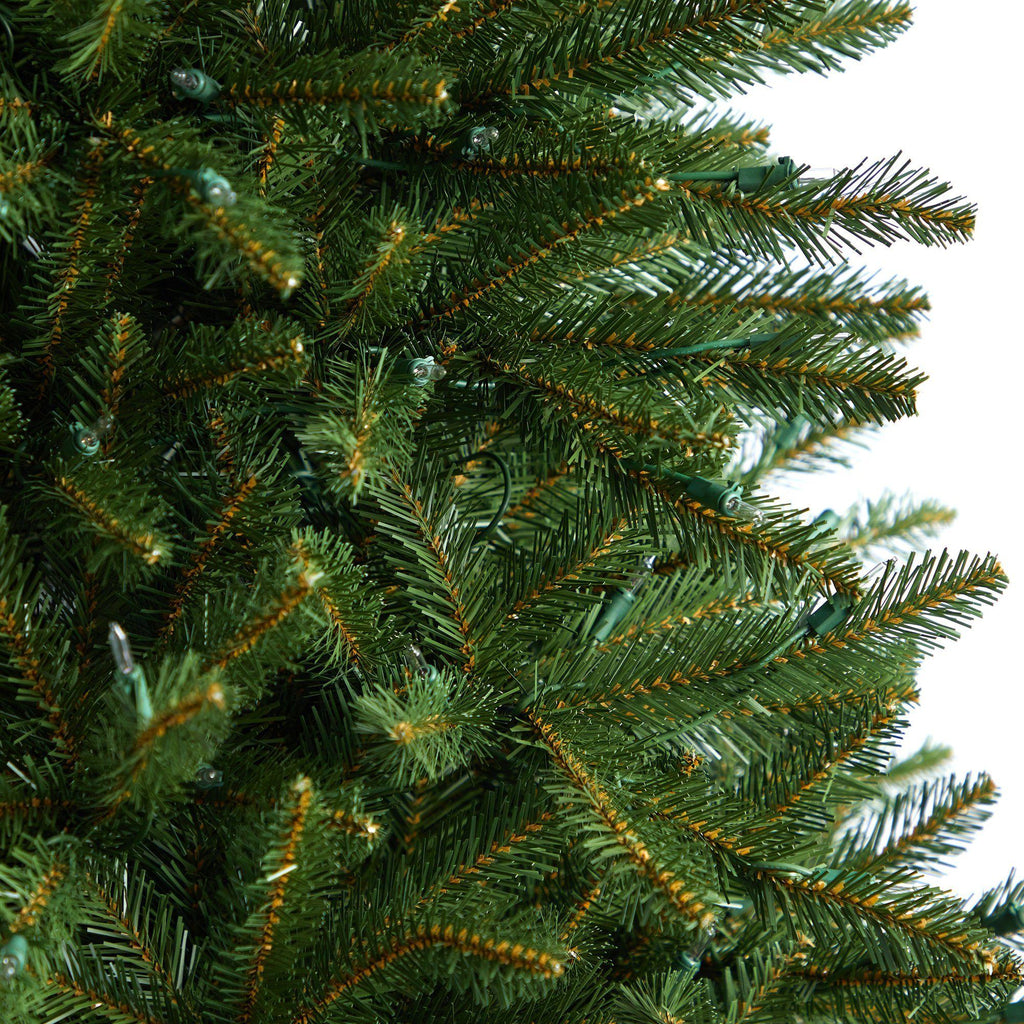 6' Norwegian Mountain Fir Christmas Tree with 1448 Bendable Branches and 400 Clear LED Lights