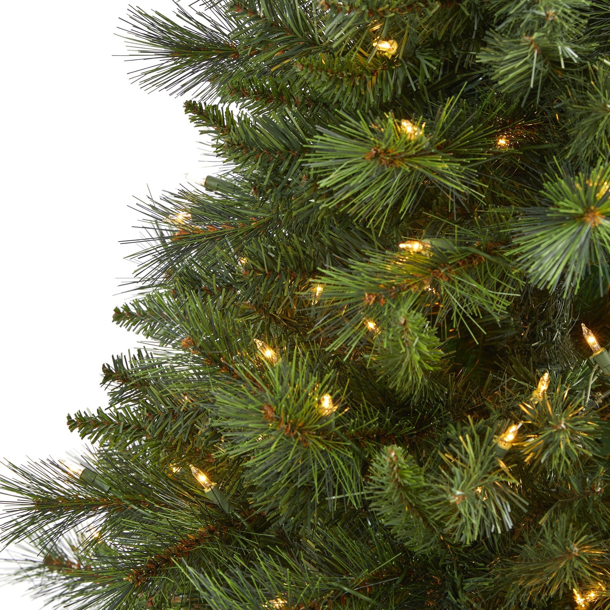 6’ Slim West Virginia Mountain Pine Artificial Christmas Tree with 300 Clear Lights and 629 Bendable Branches