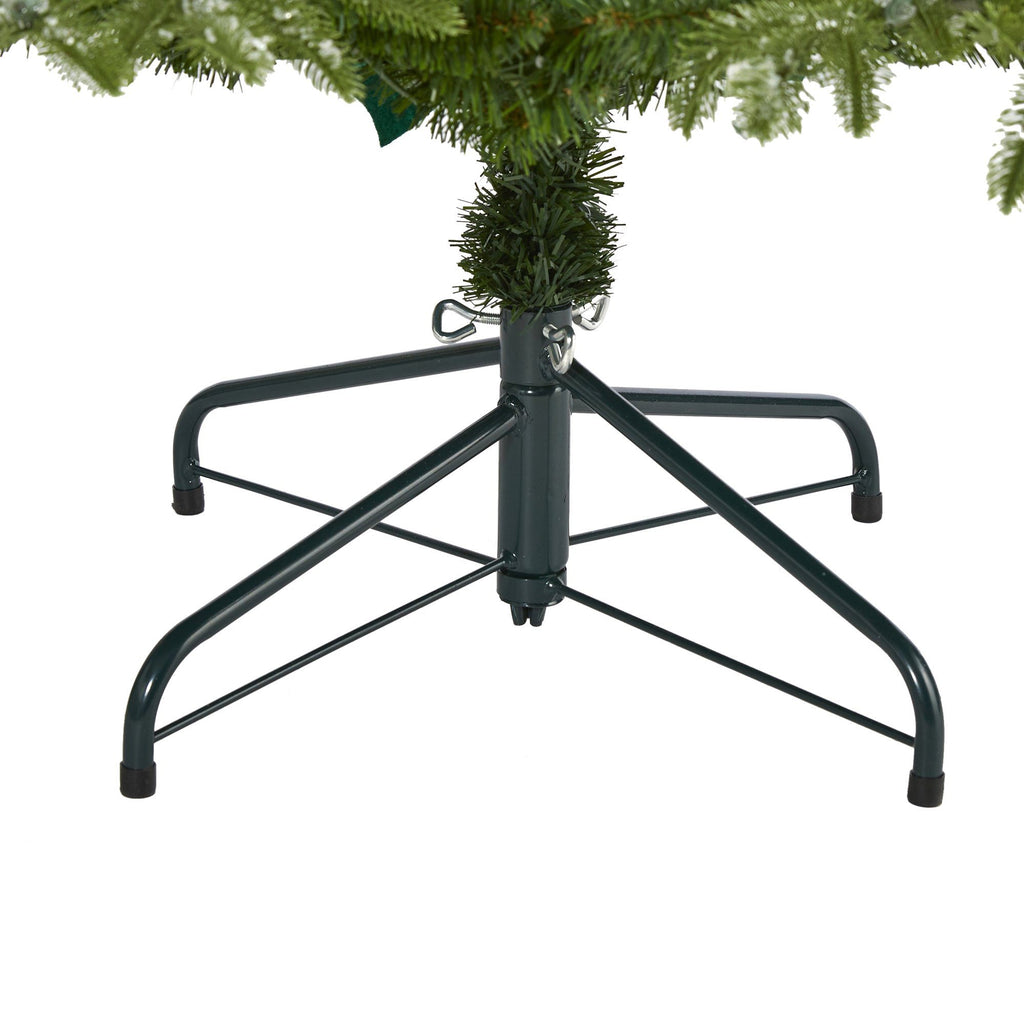 6’ Snowed Grand Teton Artificial Christmas Tree with 300 Clear Lights and 730 Bendable Branches