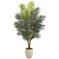 63” Paradise Palm Artificial Plant in Sand Colored Planter