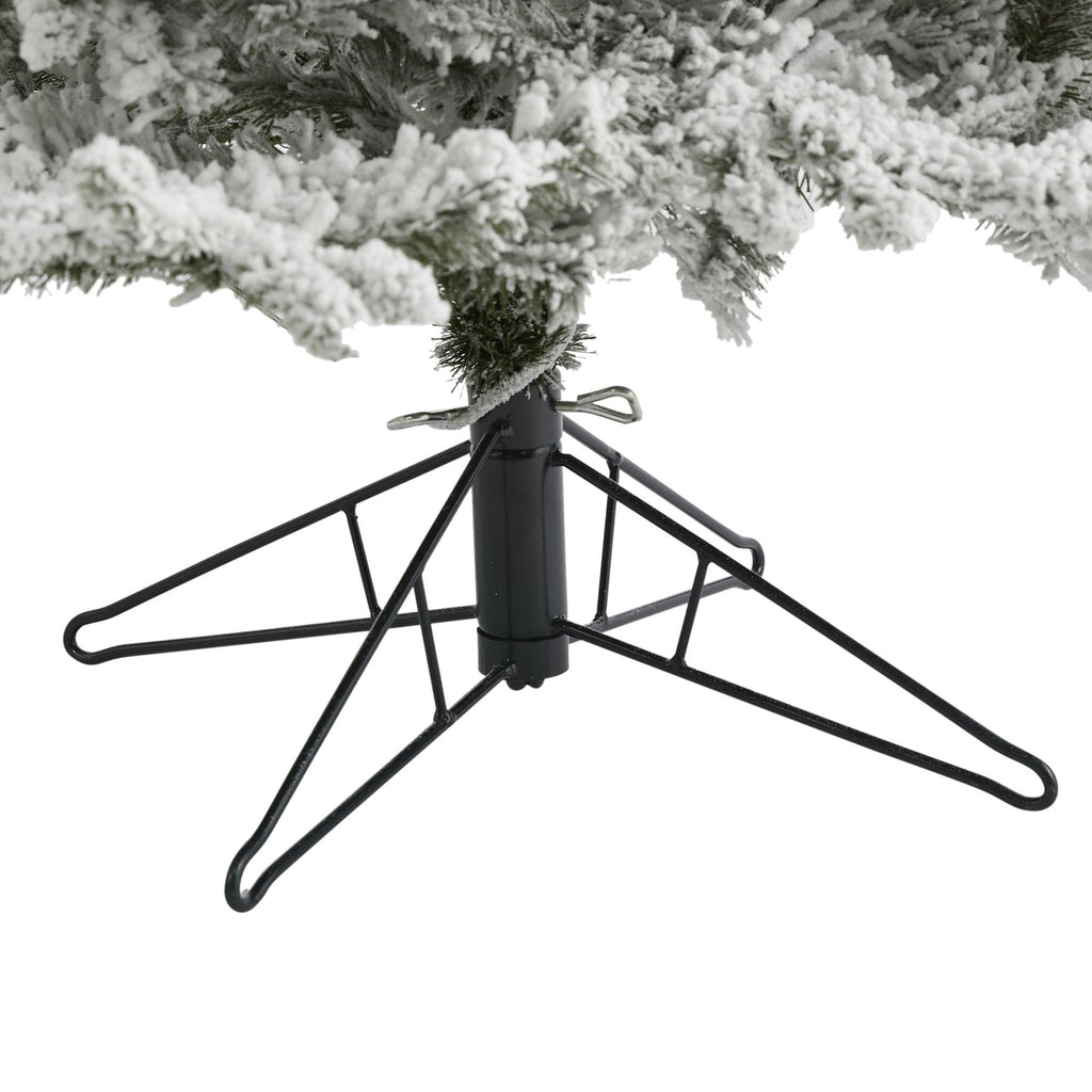 6.5' Flocked Grand Northern Rocky Fir Artificial Christmas Tree