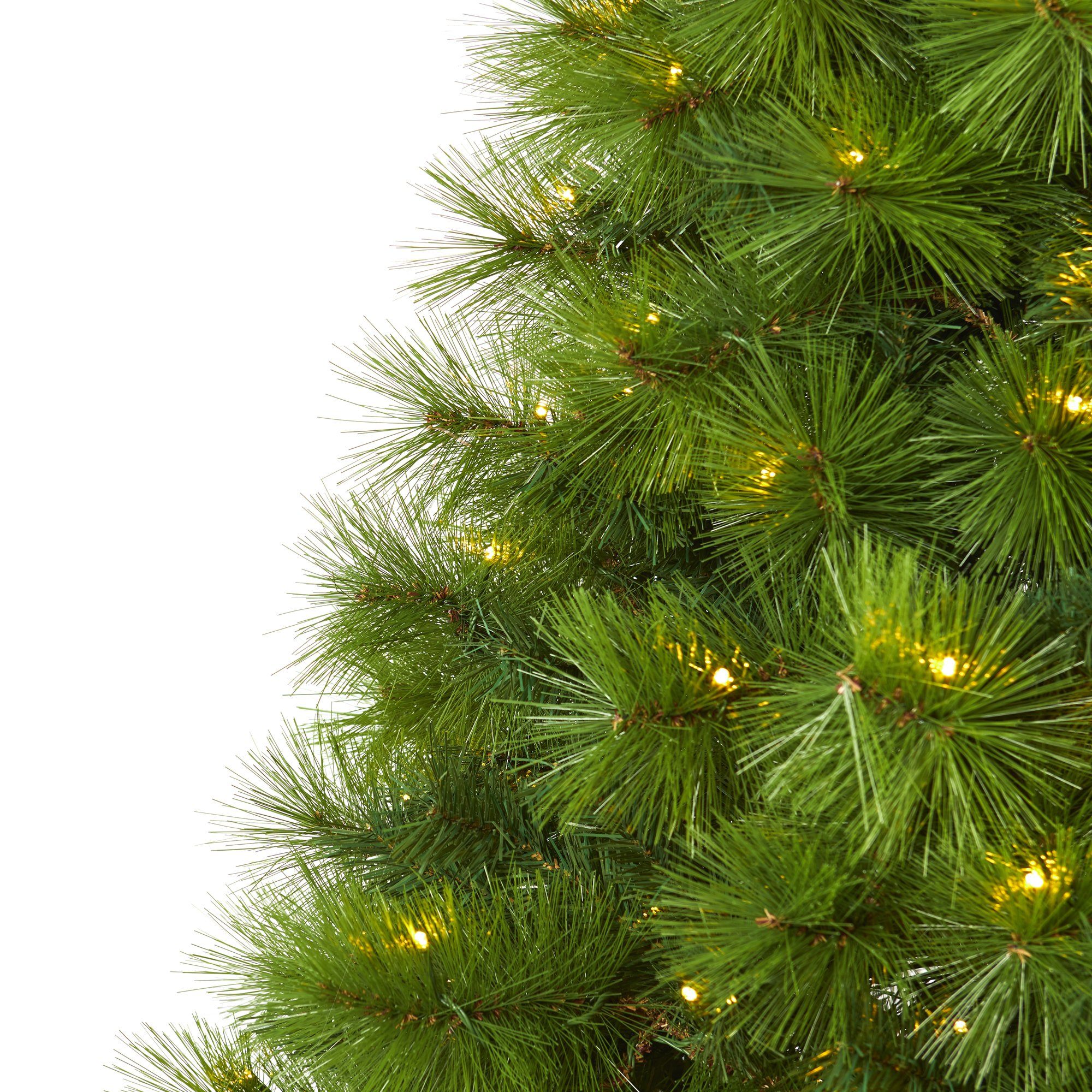 6.5’ Green Scotch Pine Artificial Christmas Tree with 350 Clear LED Lights