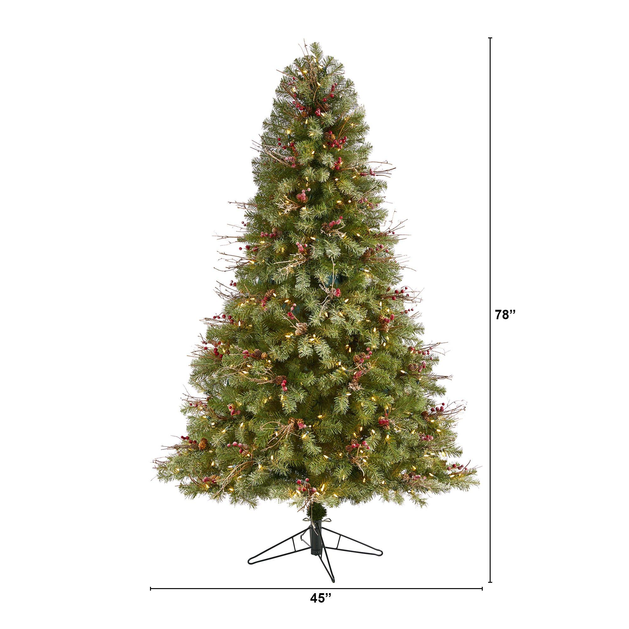 6.5' Lightly Frosted Big Sky Spruce Artificial Christmas Tree