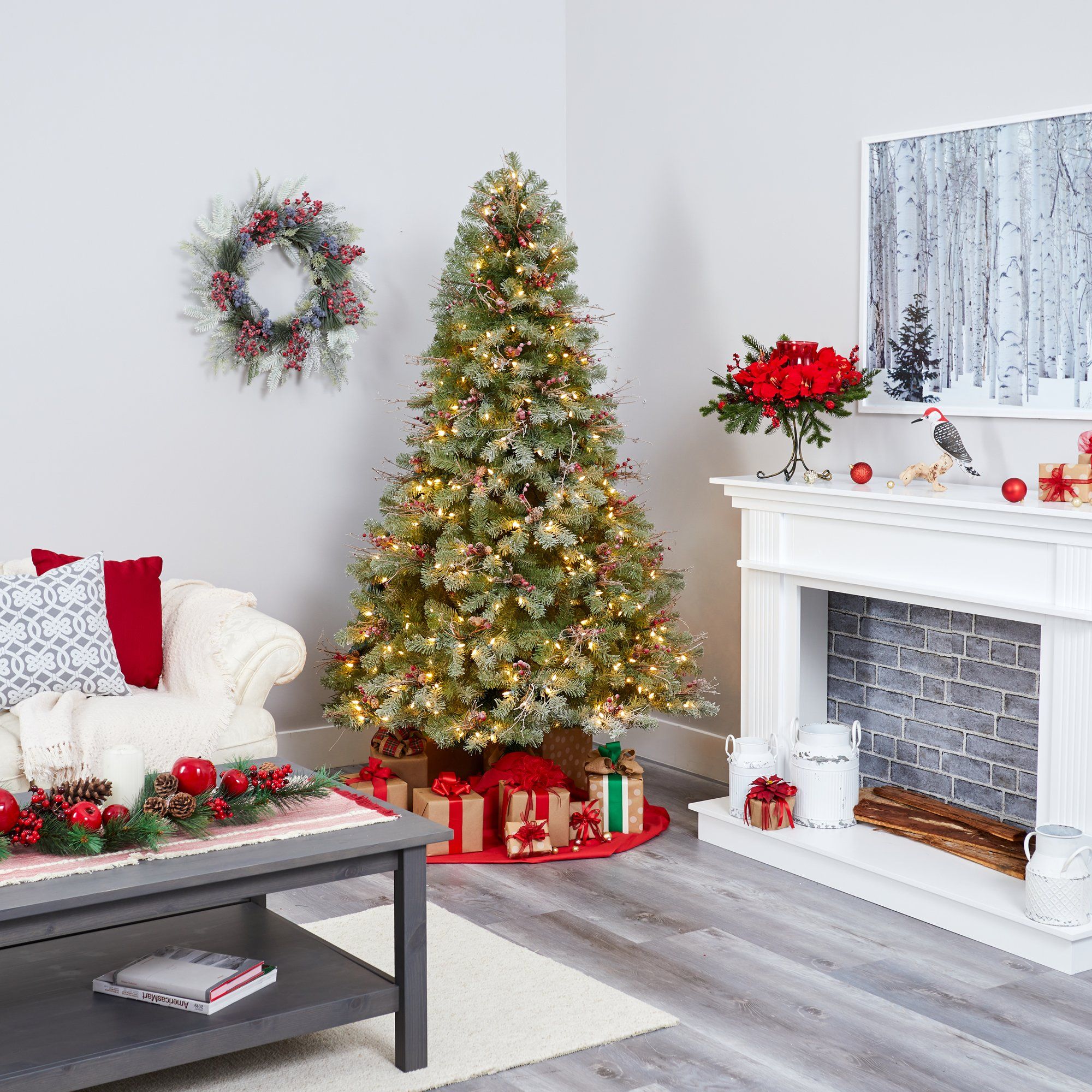 6.5' Lightly Frosted Big Sky Spruce Artificial Christmas Tree