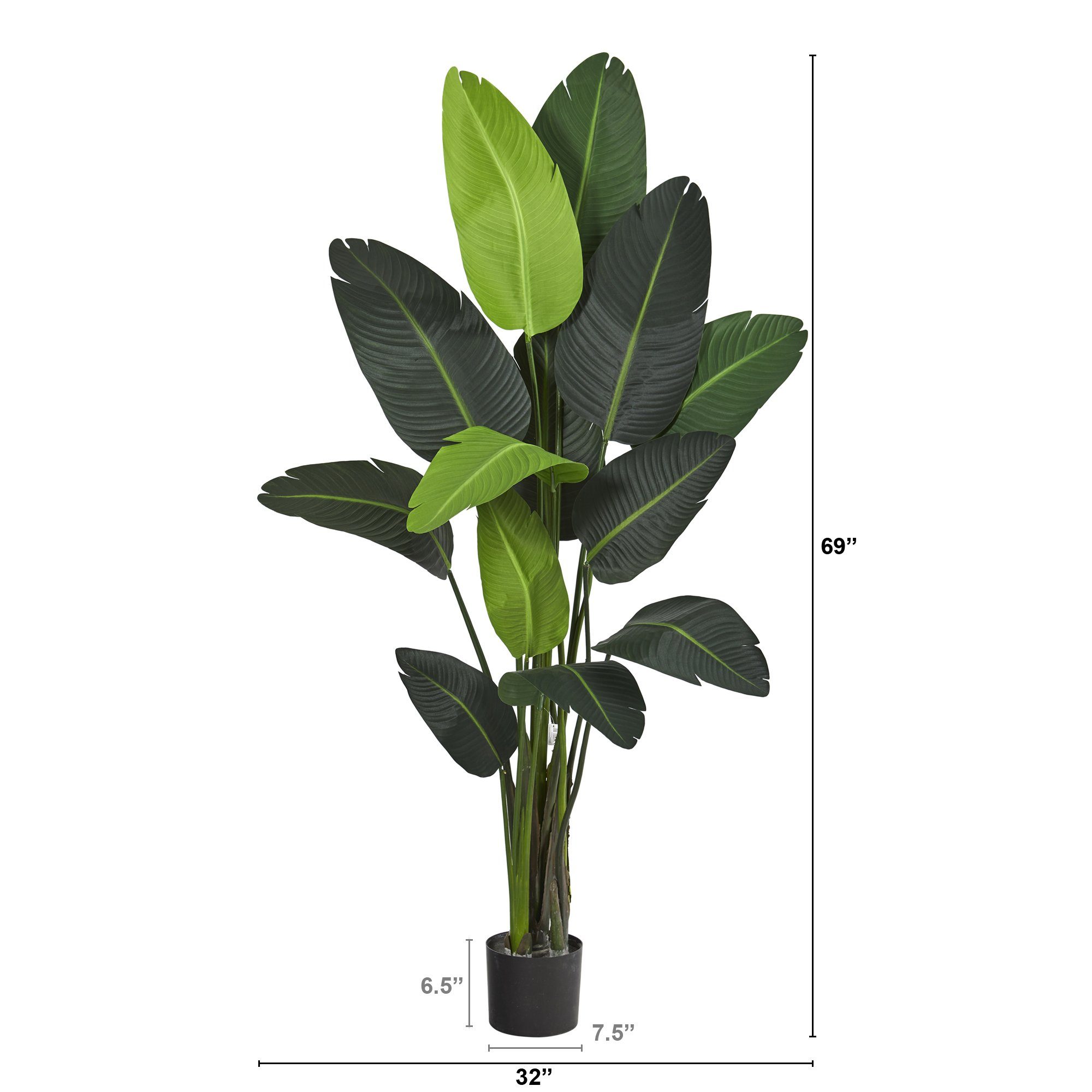 69” Traveler's Palm Artificial tree