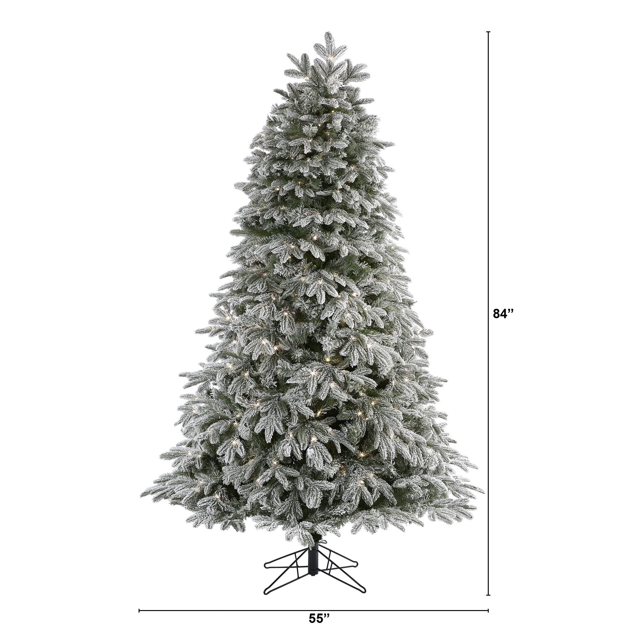 7' Flocked Colorado Mountain Fir Artificial Christmas Tree