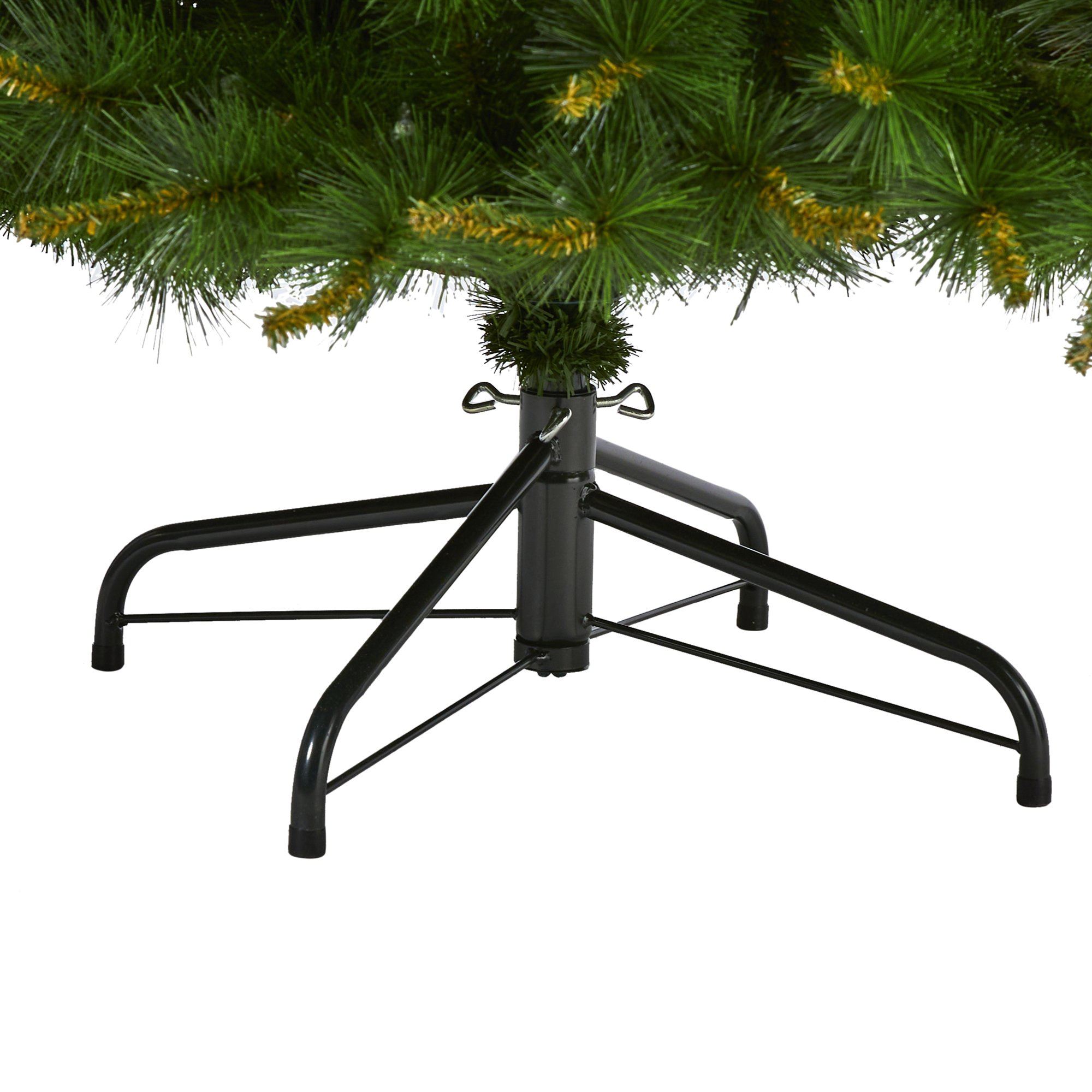 7’ New England Pine Artificial Christmas Tree with 400 Clear Lights and 1044 Bendable Branches