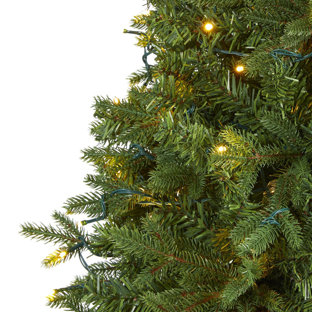 7' Vermont Fir Artificial Christmas Tree with 350 Clear LED Lights