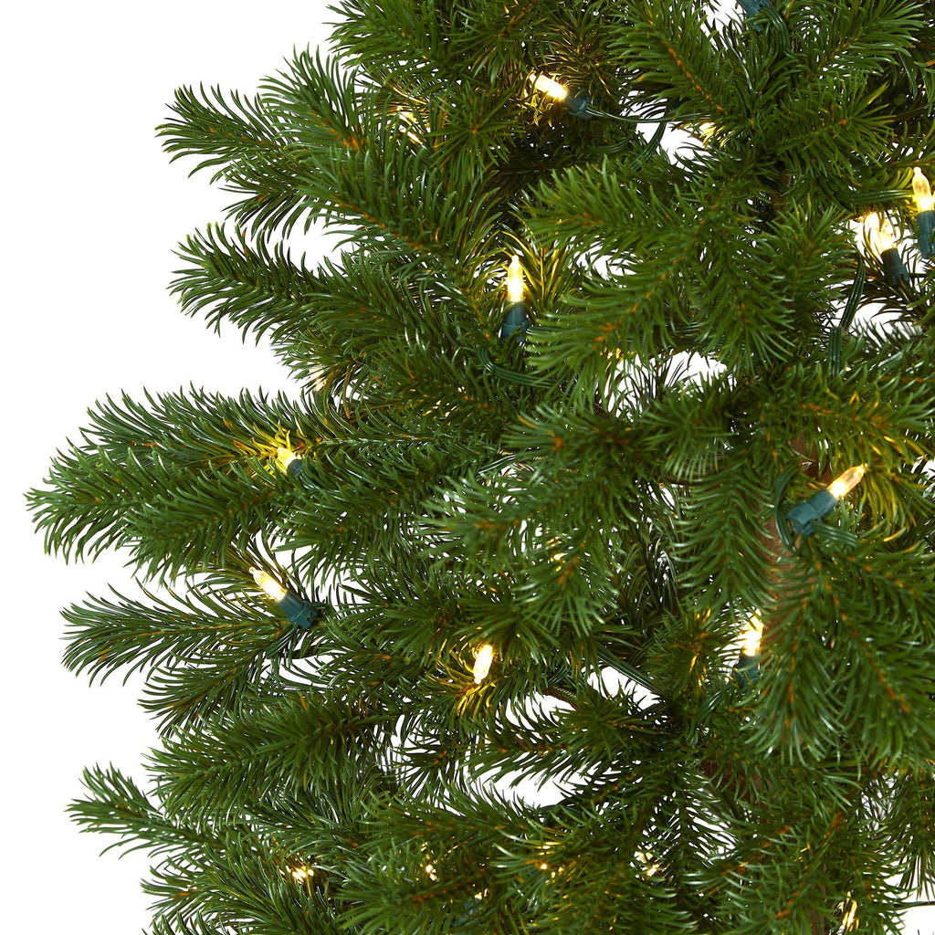7.5' Big Sky Spruce Artificial Christmas Tree with 300 Clear Warm (Multifunction) LED Lights and 385 Bendable Branches