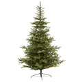 9’ Layered Washington Spruce Artificial Christmas Tree with 750 Clear LED Lights and 2055 Bendable Branches