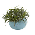 9” Succulent Artificial Plant in Blue Planter