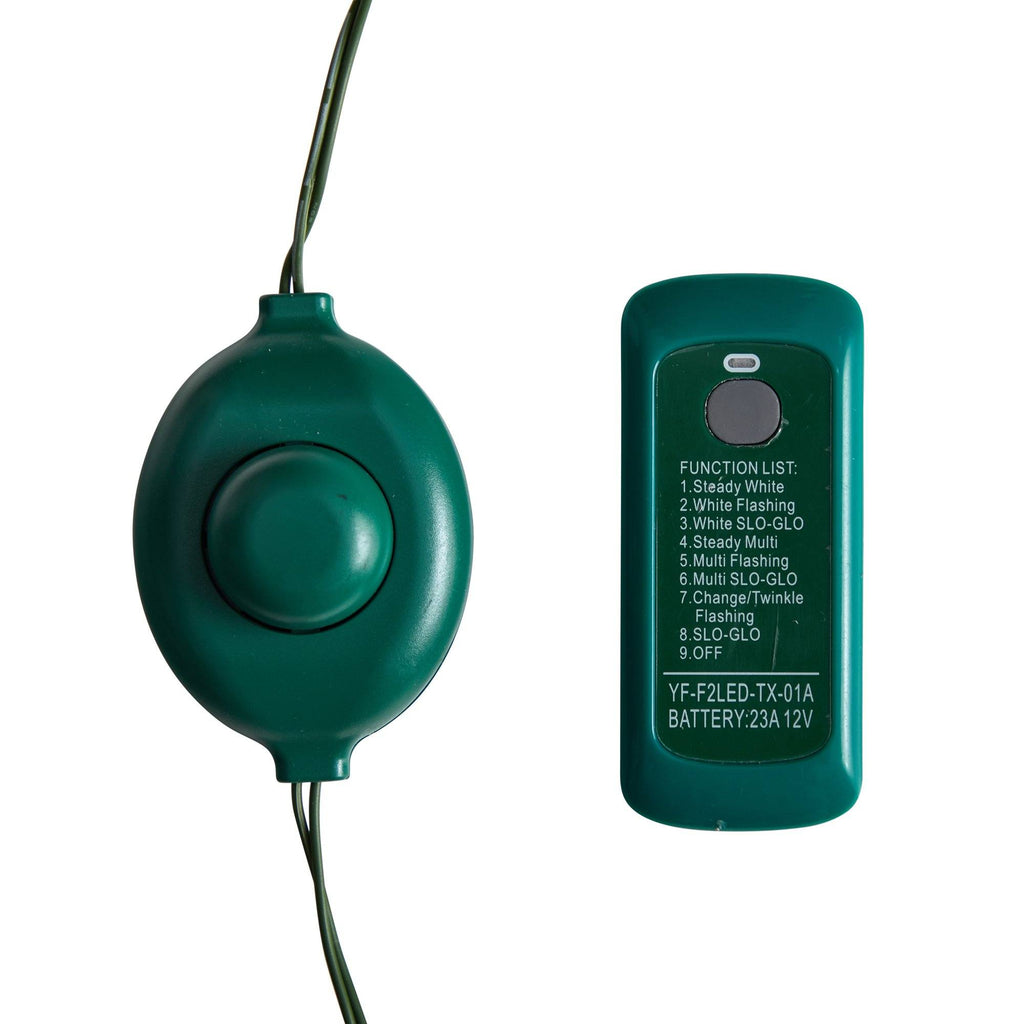 9' Victoria Fir Artificial Christmas Tree with 400 Multi-Color (Multifunction) LED Lights, Berries and 781 Branches