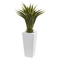 Agave Artificial Plant in White Planter