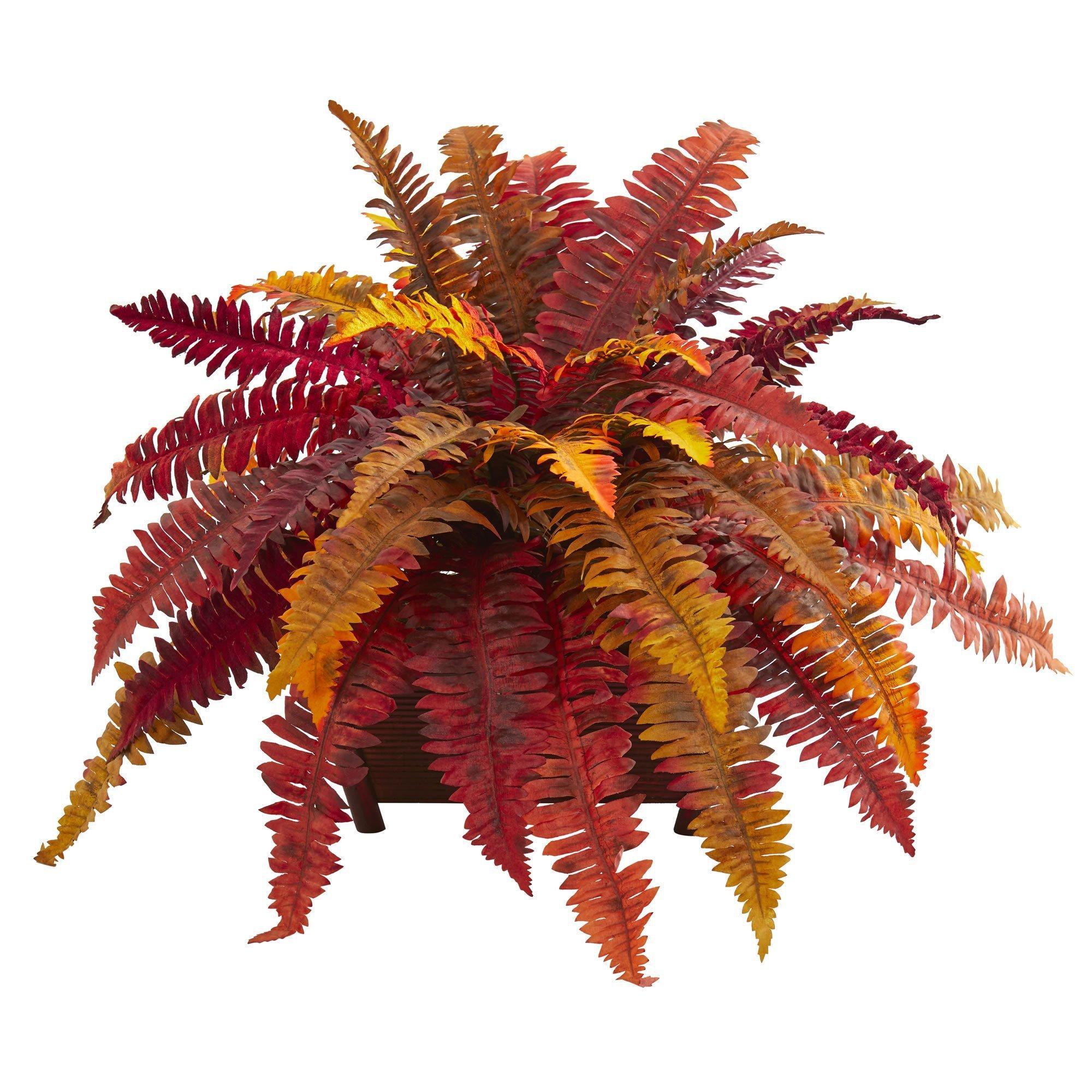 Autumn Boston Fern Artificial Plant in Planter