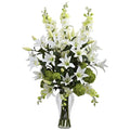 Lily, Delphinium & Hydrangea Silk Arrangement