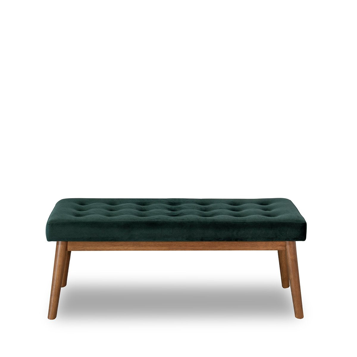 Delilah Modern Bench - Green Velvet – Luxury Modern Seating – Curated 