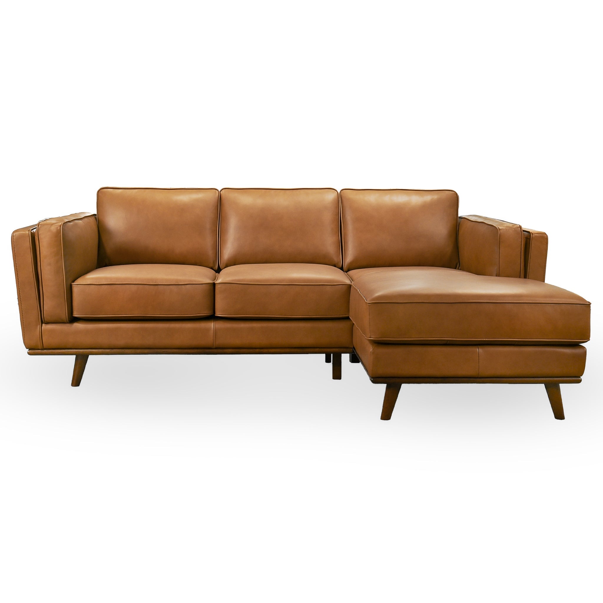 Chase Genuine Leather Sectional Right Facing – Designer Sofa – Curated