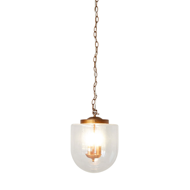 Delphi Pendant Lamp - Coarse Gold and Clear Glass
