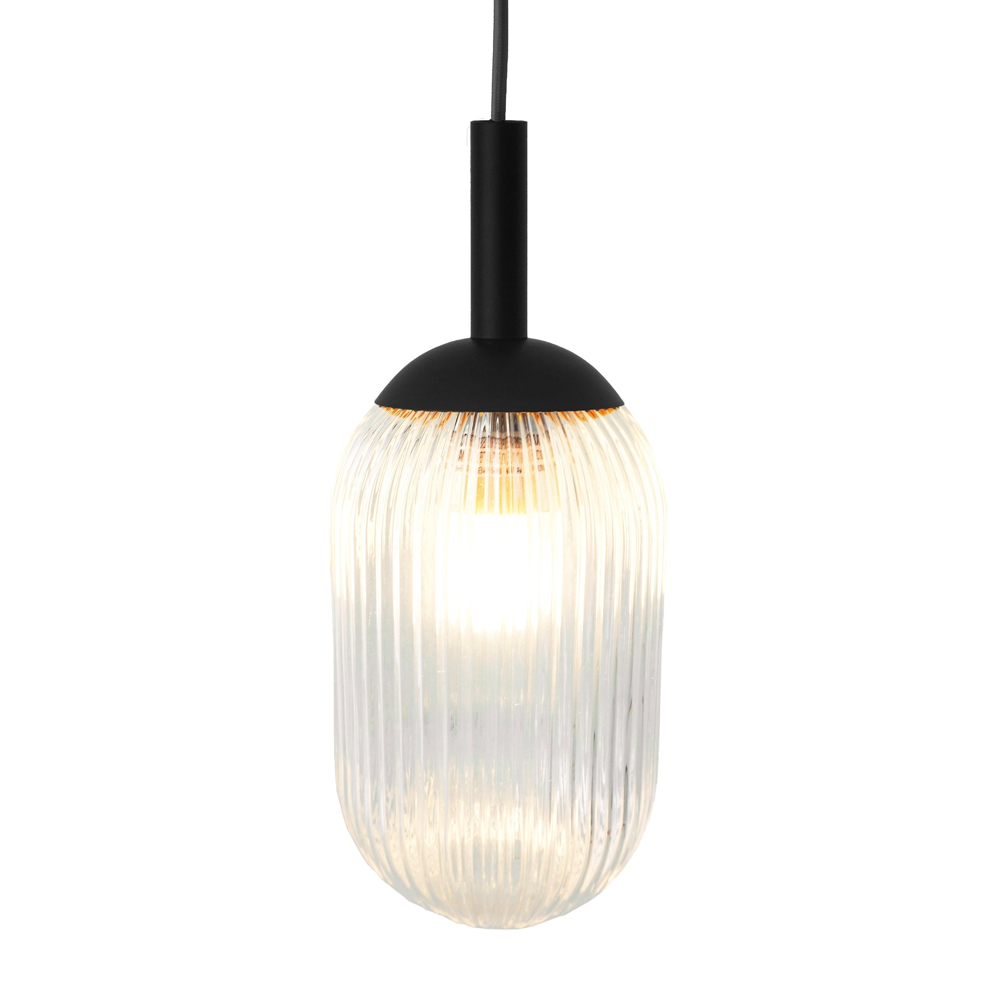 Giza Pendant Lamp - Black and Clear – Luxury Lighting – Curated by SHO