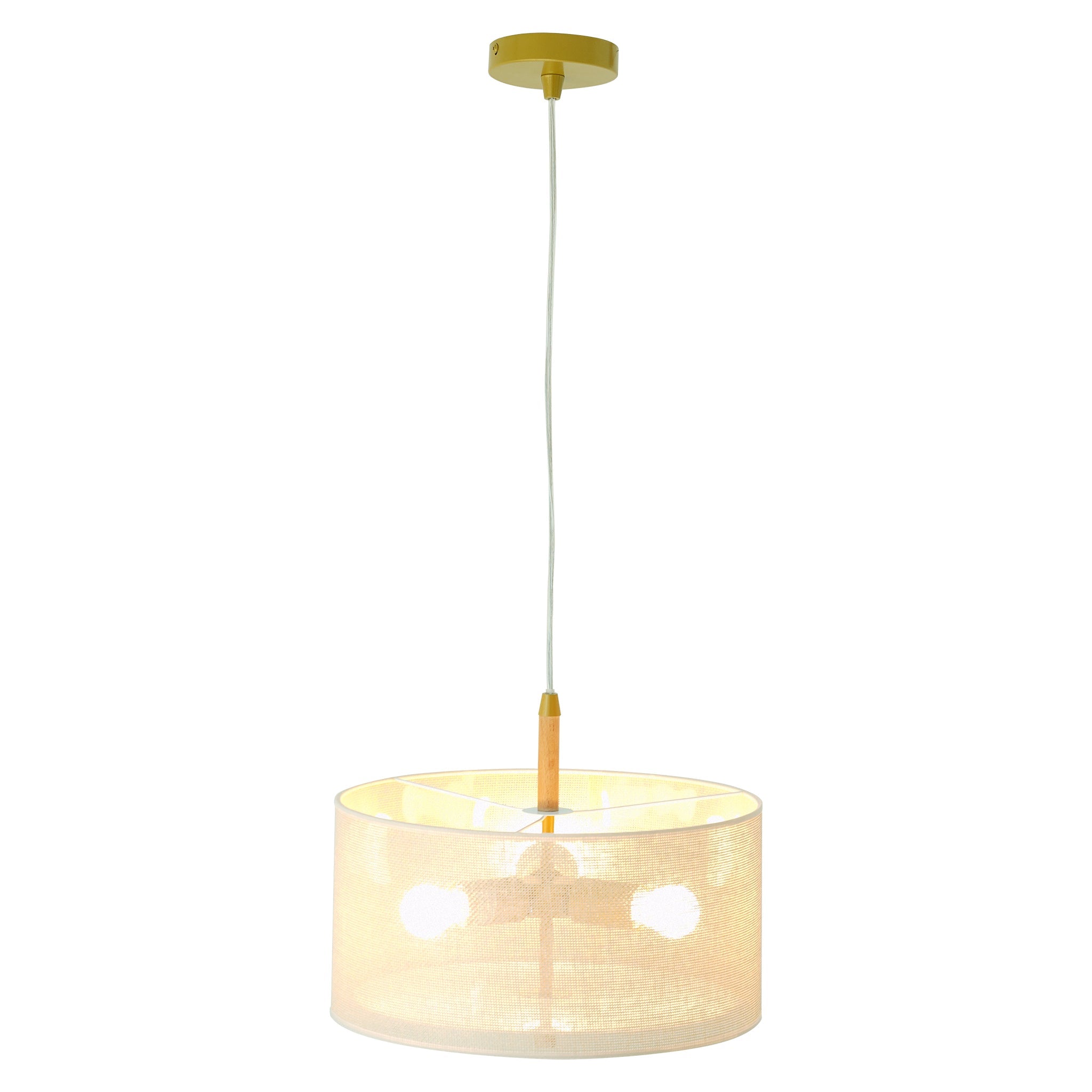Glacier Pendant Lamp - Oak + Natural + Gold – Luxury Lighting – Curate