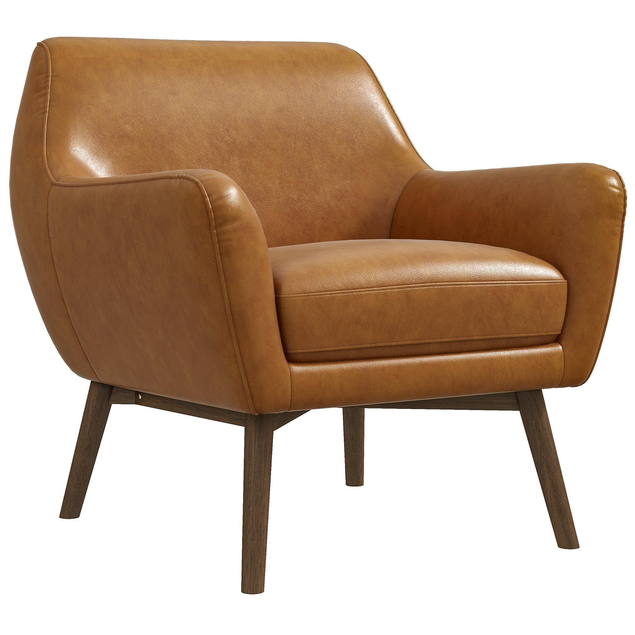 Panom Tan Leather Lounge Chair – Luxury Modern Seating – Curated by SH