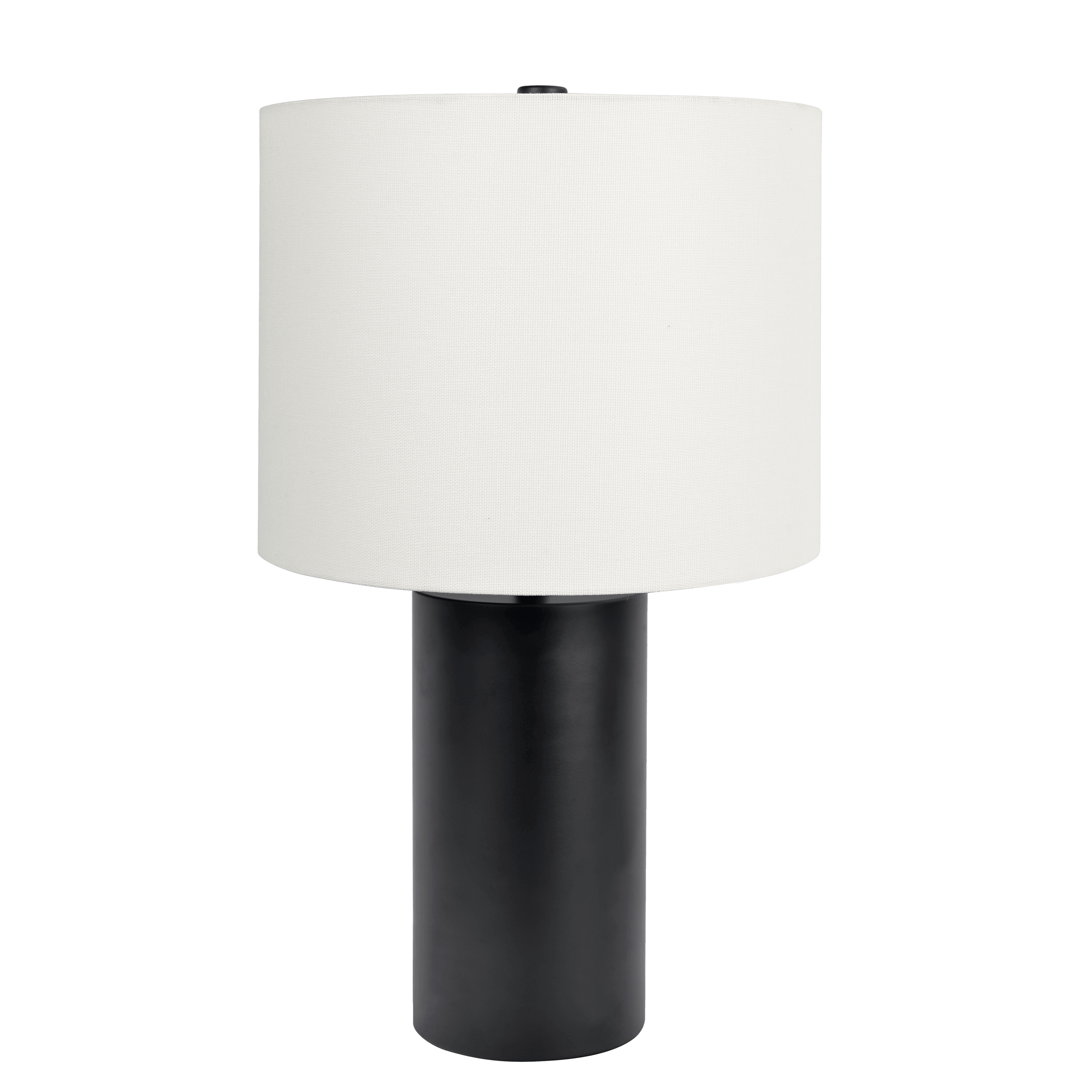 Aura Black Table Lamp with On/Off Switch Black Block Base – Luxury Lig