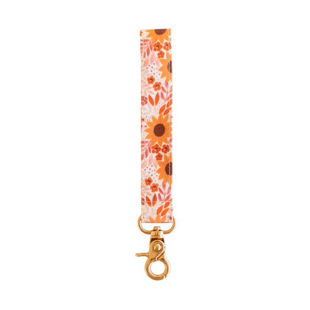 Sunflower Field Wristlet Keychain