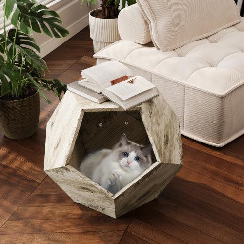 25.98'' Modern Pet Furniture Cat Carrier, Sofa Side Table, Planter MDF Multifunctional Furniture, Burmese Sumac