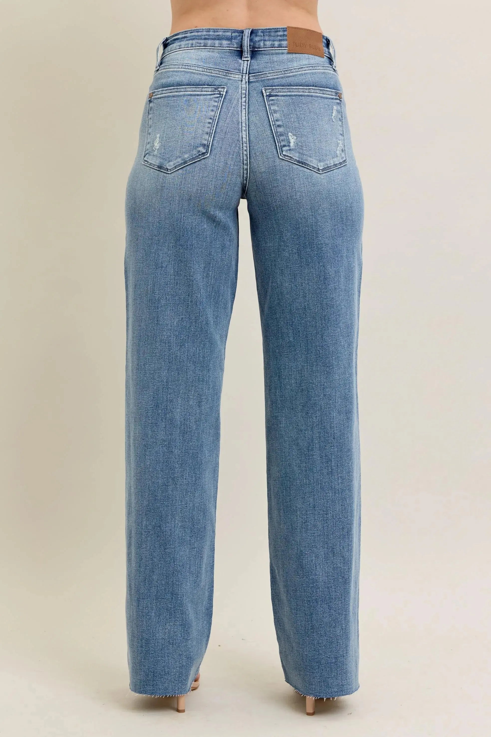 V-Front Baggy Judy Blue Jeans - Full & Plus Sizes