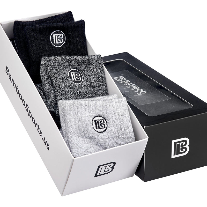 Premium Bamboo Rayon Quarter Crew Socks Gift Box
