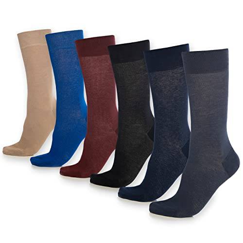 Crew Socks for Men and Women Colorful Cotton 6-Pack - 360