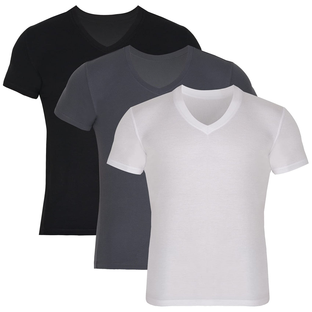 Men's Bamboo V-Neck Undershirt (3 Pack)