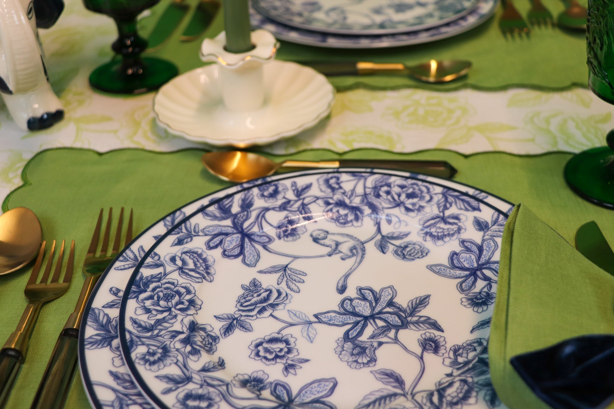 Bombay Blue Starter Plate - Set of 4