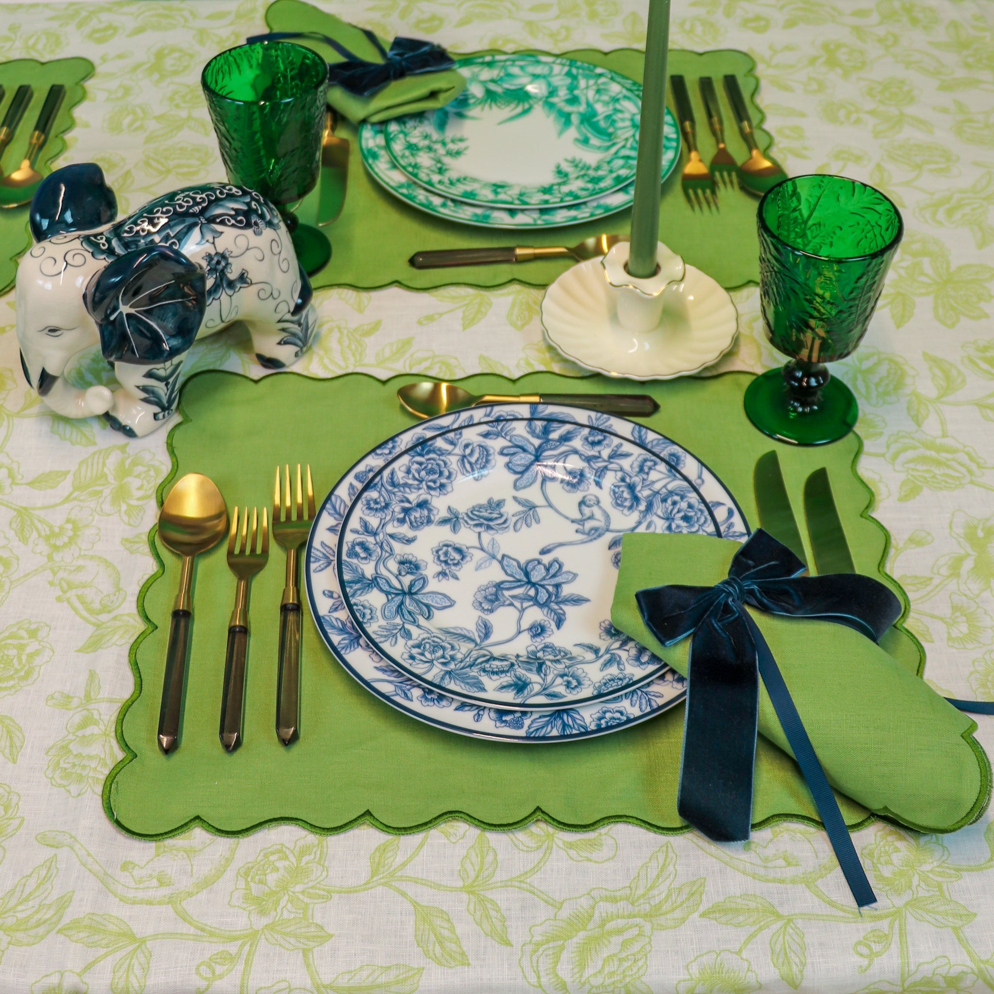 Bombay Blue Starter Plate - Set of 4