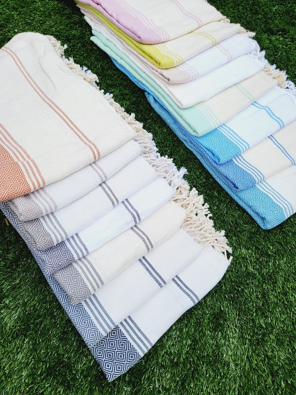 Bath / Beach Turkish Towels-Easy Carry Quick Dry T